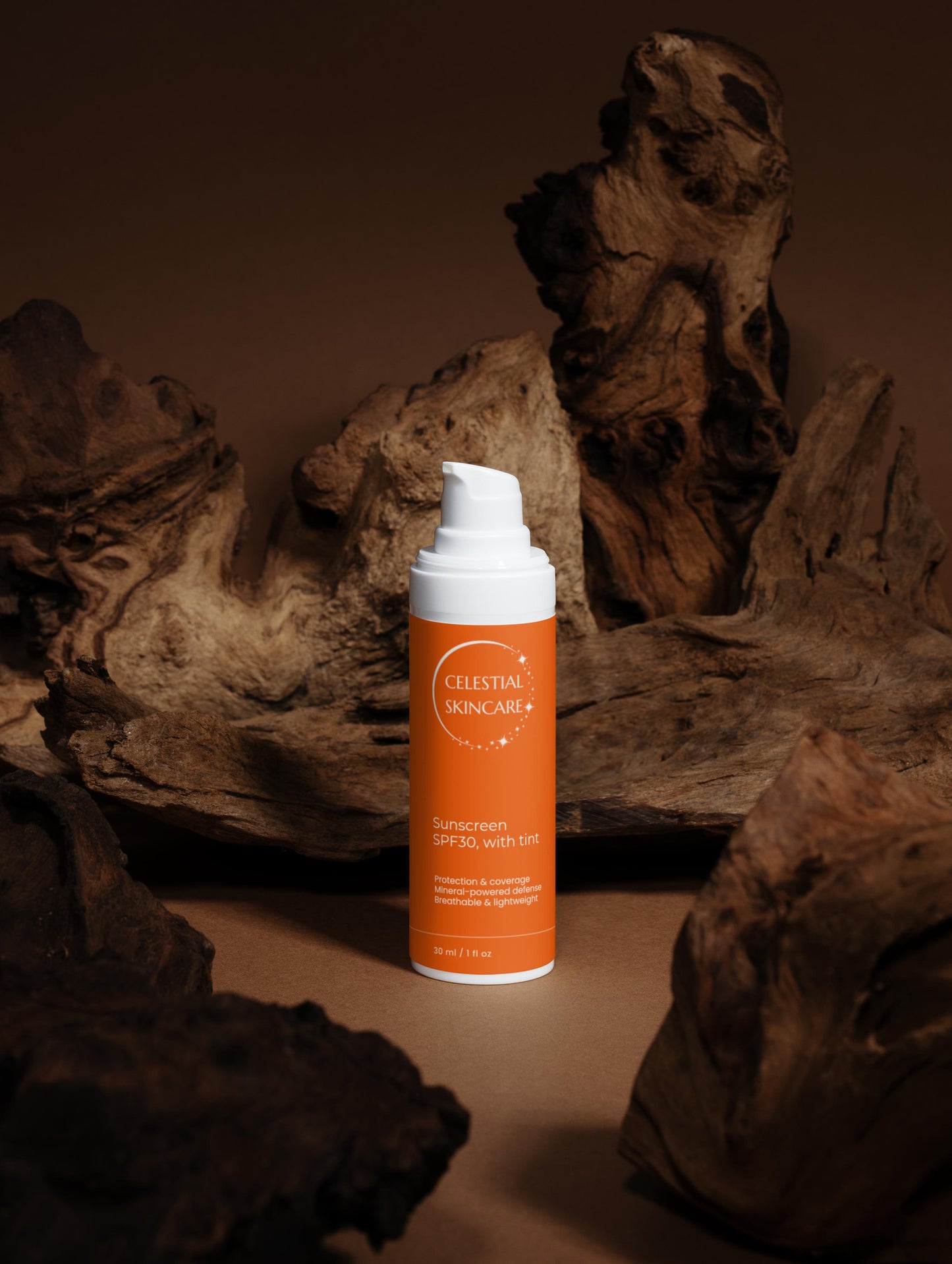 Mineral Sunscreen SPF30, with tint - Celestial Skincare